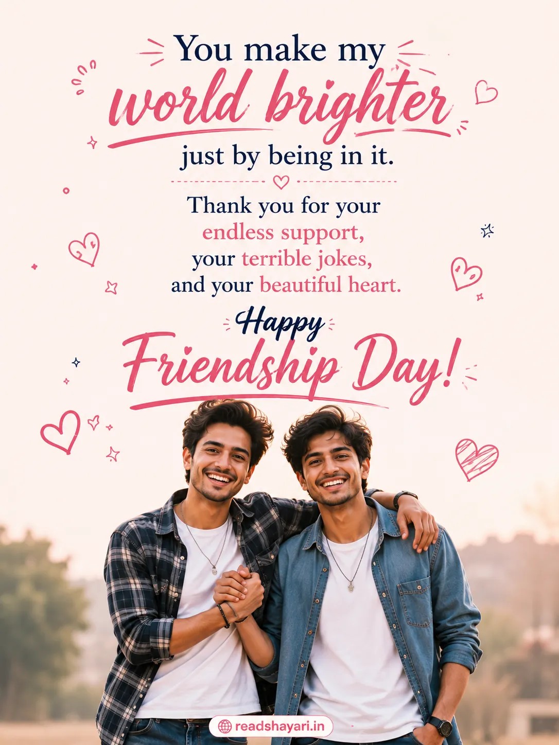Happy Friendship Day 2026 wishes and greetings card