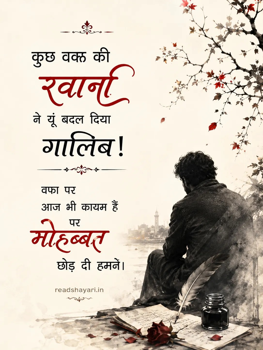 Broken Heart 2 Line Shayari in Hindi
