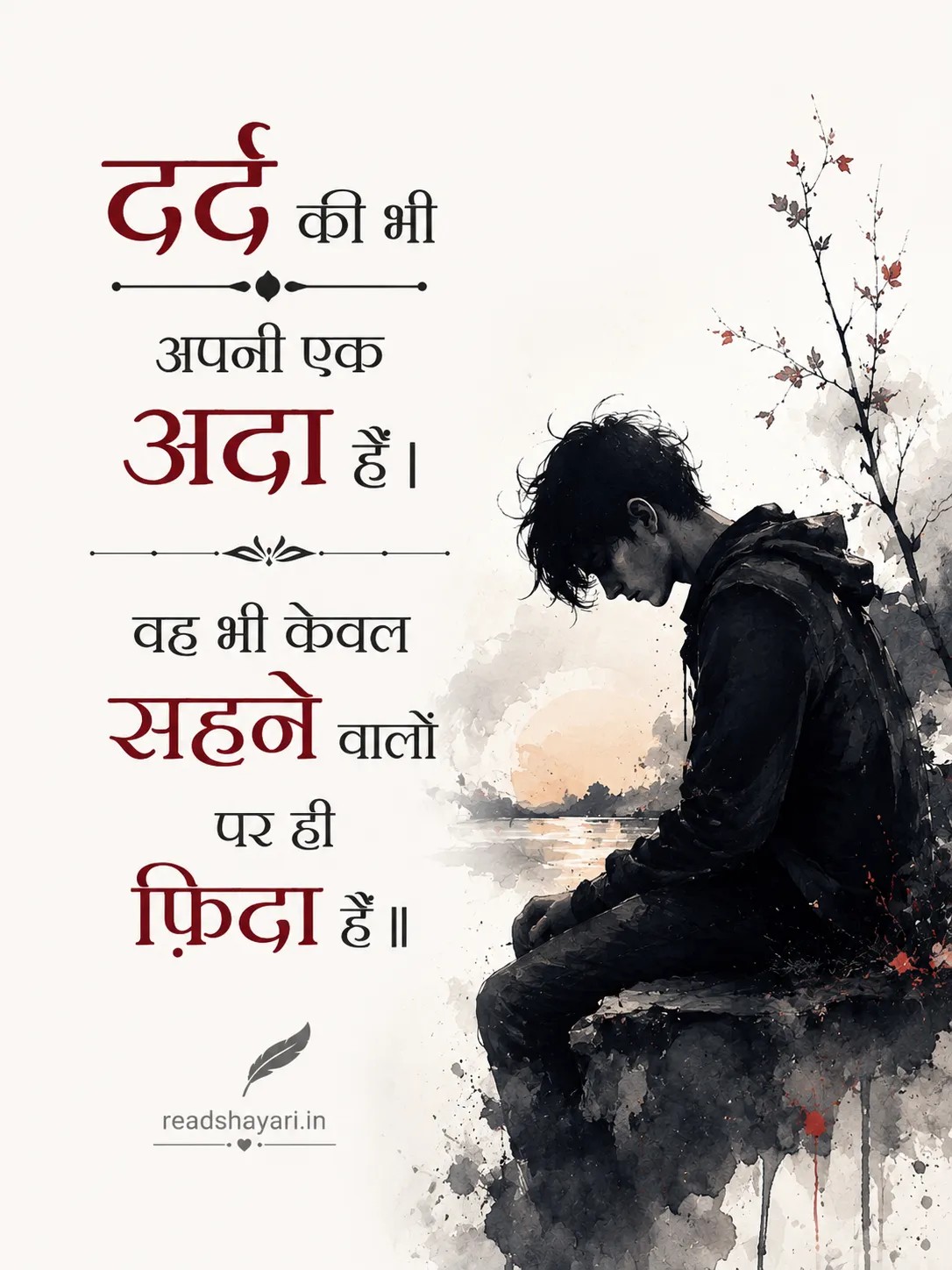 दिल टूटने के दर्द को बयां करती शायरी