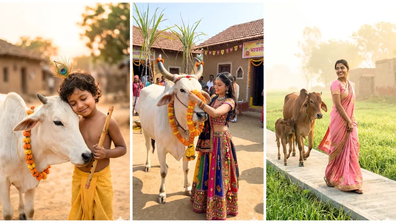 Create Realistic Photos with Gau Mata and Cute Calf
