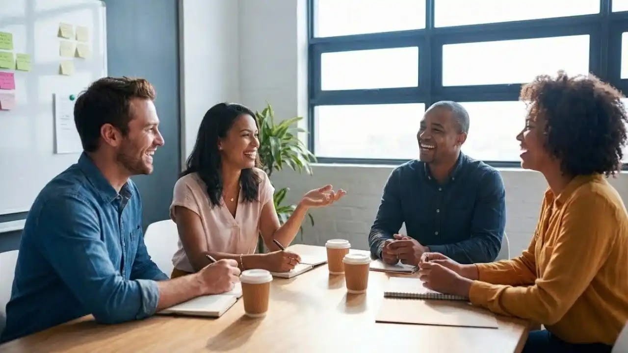 Friends having a deep conversation