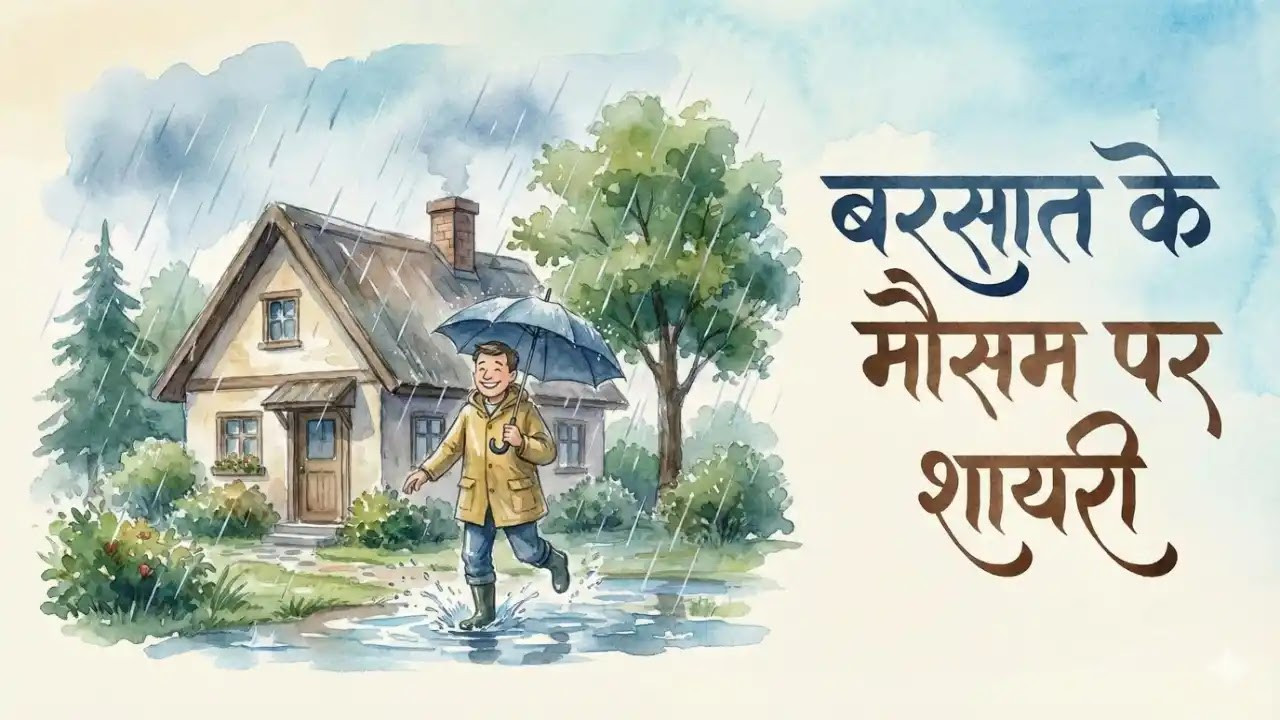 Romantic shayari on rain | बरसात पर शायरी