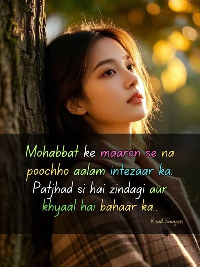 Love Shayari - Mohabbat ke maaron se na poochho aalam intezaar ka