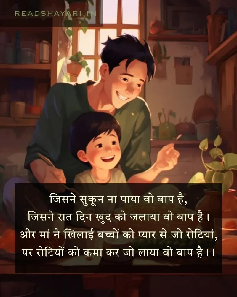 Shayari written on Father in Hindi - Image 9