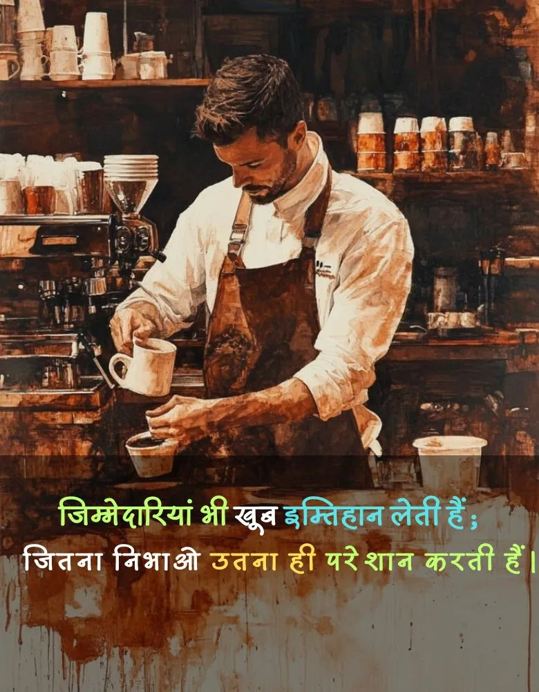 Motivational Life Shayari in Hindi Motivational Life Shayari - जिम्मेदारियां भी खूब इम्तिहान लेती हैं